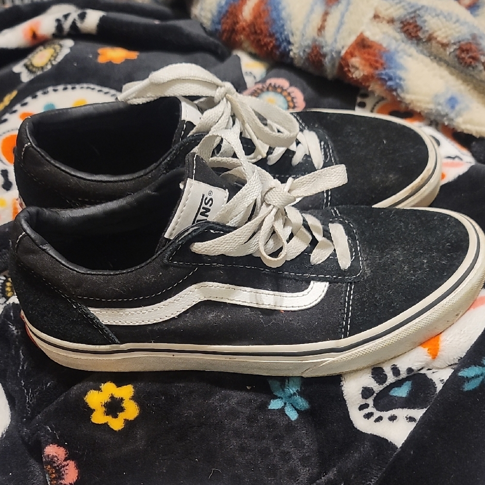 Vans Classic Black with White Stripe Sneakers